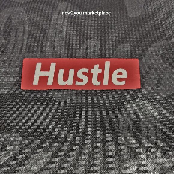 Hustle Black T-Shirt Men’s Size [L] Red Box Logo Graphic Tee short sleeve - Picture 7 of 9